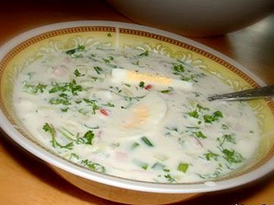 Суп холодный из свеклы с простоквашей